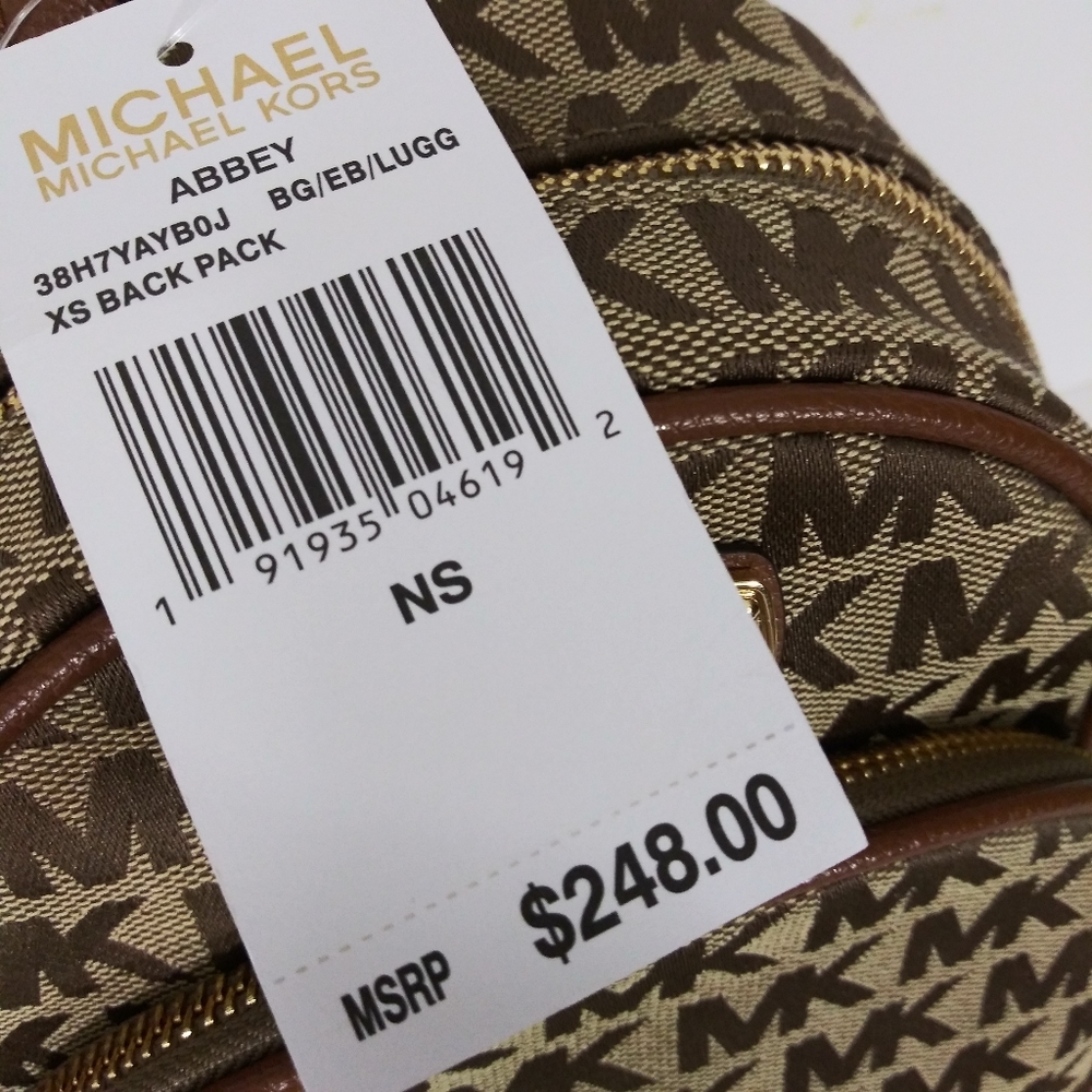 NWT MICHAEL KORS ABBEY BACKPACK SHOULDER BAG - Picture 7 of 9